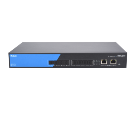 Switch 8×sfp 1000 fx & 2×rj45 1000mbps boite 1 pc