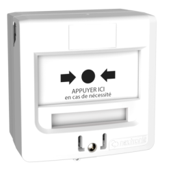 Déclencheur manuel blanc 1c "appuyer ici"