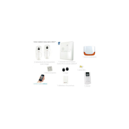 PACK AGILITY4 4G/IP+CLAVIER+2 TAG+TEL+2 PIRCAM+DO+SIR