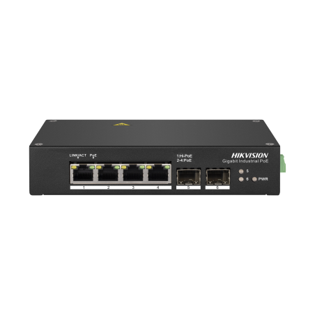 SWITCH 4 PORTS 100MBITS - + GBITS IEEE 802.3BT + 2 SFP
