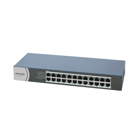 24 GIGABIT RJ45 PORTS, RACKABLE STEEL CASE UNMANAGED SWITCH